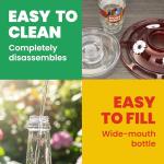 Ruby Hummingbird Feeder with 4 Feeding Stations