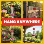 Ruby Hummingbird Feeder with 4 Feeding Stations