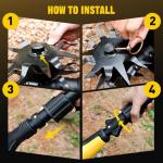 Cordless Tiller Cultivator Compatible with DEWALT 20V MAX Battery(Tool Only), 360RPM Electric Rototiller, 9In Tilling Width and 6.6In Depth, Portable Garden Tiller for Weeding, Gardening