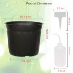 Niiiice 24-Pack 3 Gallon Flexible Plastic Plant Pots with 30Pcs Plant Labels,Thickened Soft Seed Starting Container for Indoor Outdoor Plants, Seedlings, Vegetables, Succulents and Cuttings