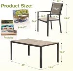 7-Piece Homall Patio Dining Set with Chairs