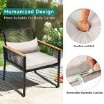 4-Piece Wicker Outdoor Bistro Furniture Set