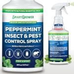All Natural Peppermint Oil Insect & Pest Control Spray Repels Mice, Spiders, Ants, for Home, Indoor, Outdoor, Garden Maximum Strength Smart Grower Ready to Use 16 FL OZ