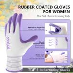 Stylish Breathable Gardening Gloves for Women - 6 Pairs