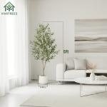 5FT Faux Olive Tree with Gray Planter