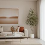 5FT Faux Olive Tree with Gray Planter