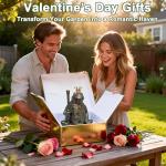 Lune cle Frog Garden Statue,11.5" H×9.8" L Animal Figurines Garden Decor, Weather-Resistant Outdoor & Indoor Sculptures & Statues for Home,Patio,Yard and Entryway-Seated Frog with Scepter