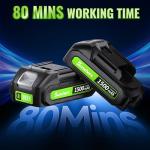 Mini Chainsaw Cordless, 6 Inch Electric Chainsaw with 2 Battery, Handheld Battery Powered Chain Saw with Auto Oiler, Garden Tools Saw for Wood Cutting Tree Cutter, Holiday Gifts for Men, Dad, Husband