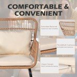 3-Piece Wicker Bistro Set for Outdoor Relaxation