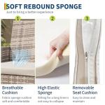 GAOMON 4-Piece Patio Furniture Set, Modern PE Rattan Conversation Set with 2 Chairs, Loveseat & Tempered Glass Coffee Table, All-Weather Outdoor Seating for Garden, Porch, Balcony, Poolside