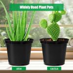 RooTrimmer 3 Gallon Plastic Nursery Pots, 10 Inch Round Plant Pots with Drainage Holes, 10 Pack Planting Pot for Outdoor Indoor Plants, Gardening Gifts for Women, Black