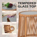 3-Piece Wicker Bistro Set for Outdoor Relaxation