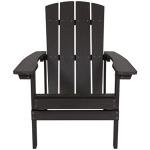 Flash Furniture Charlestown Poly Resin Adirondack Chair - Slate Gray - All Weather - Indoor/Outdoor - Set of 2