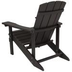 Flash Furniture Charlestown Poly Resin Adirondack Chair - Slate Gray - All Weather - Indoor/Outdoor - Set of 2