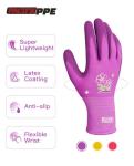 3 Pairs Women's Rubber Coated Gardening Gloves