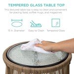 Outdoor Rope Woven L-Shaped Patio Sofa Set