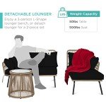 Outdoor Rope Woven L-Shaped Patio Sofa Set