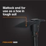 Fiskars Pro IsoCore Mini Mattock with Pick 355mm
