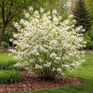 2 Downy Serviceberry Bush Plants for Growing - (Amelanchier arborea) Juneberry Bushes (2 Seedlings) - Hardy Edible Berry Shrubs for Backyard Gardens, Pollinator-Friendly, White Flowers