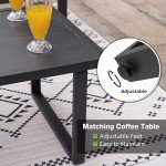 4-Piece Metal Outdoor Patio Furniture Set, Grey