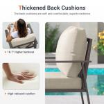 UDPATIO Aluminum Outdoor Patio Furniture Set 7-Seat Metal Patio Conversation Sets with Coffee Table and Water-Resistant Cushions, Modern Patio Sectional Sofa for Porch, Deck, Backyard, Poolside