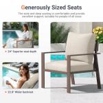 UDPATIO Aluminum Outdoor Patio Furniture Set 7-Seat Metal Patio Conversation Sets with Coffee Table and Water-Resistant Cushions, Modern Patio Sectional Sofa for Porch, Deck, Backyard, Poolside