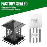 Birdream 2 Pack Bird Feeders for Outdoor Hanging, Assembly Required, 1-Min Easy Setup, Classic Courtyard Design, Attracting Cardinals Chickadees Goldfinches & Sparrows, Total 7 LB - Black