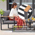 4-Piece Metal Outdoor Patio Furniture Set, Grey