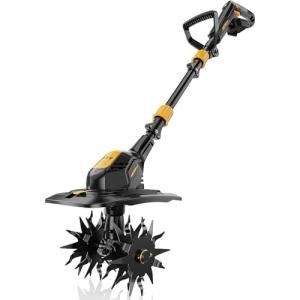 HEINPRO Cordless Tiller Cultivator Compatible with Dewalt 20V MAX Battery, 9In Tilling Width & 7In Depth Electric Tiller for Gardening, 360RPM Rototillers for Garden Cultivator (Tool Only)