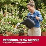 Chapin 47998 Watering Can, 2 Gallon, Indoor and Outdoor Plants, Lawn, Garden, Removable Nozzle, Drip-Free Sprinkler Head, Recycled Plastic, Black