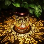 Solar Lanterns Outdoor Waterproof Hummingbird Elegant Garden Decor Birthday Gifts for Women Mom Grandma Sister Metal Hanging Solar Lights Outside Decorations for Backyard, Patio, Lawn, Porch