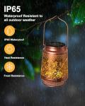 Solar Lanterns Outdoor Waterproof Hummingbird Elegant Garden Decor Birthday Gifts for Women Mom Grandma Sister Metal Hanging Solar Lights Outside Decorations for Backyard, Patio, Lawn, Porch