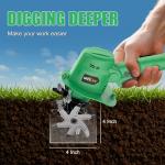 Muylux 20V Cordless Tiller Cultivator for Gardening, Electric Garden Tiller with 2 x 2.0Ah Batteries & Charger, Garden Rototiller for Lawn Gardening Soil Cultivation