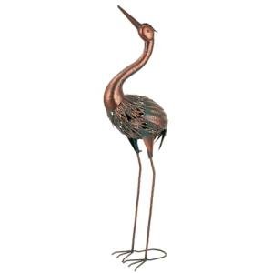 VEWOGARDEN Heron Outdoor Statues Metal Crane Garden Sculptures & Statues for Yard Lawn Patio Pool Outside Decorations, Antique Bronze