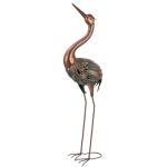 VEWOGARDEN Heron Outdoor Statues Metal Crane Garden Sculptures & Statues for Yard Lawn Patio Pool Outside Decorations, Antique Bronze