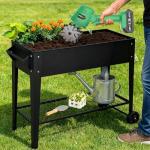 Muylux 20V Cordless Tiller Cultivator for Gardening, Electric Garden Tiller with 2 x 2.0Ah Batteries & Charger, Garden Rototiller for Lawn Gardening Soil Cultivation