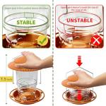 TrampgiK Outdoor Bird Feeder, Retractable Bird Feeder Hanging, Metal Hanger, Rainproof & Leak-Proof, Terracotta, Pack of 1