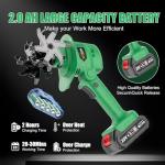 Muylux 20V Cordless Tiller Cultivator for Gardening, Electric Garden Tiller with 2 x 2.0Ah Batteries & Charger, Garden Rototiller for Lawn Gardening Soil Cultivation