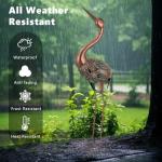 VEWOGARDEN Heron Outdoor Statues Metal Crane Garden Sculptures & Statues for Yard Lawn Patio Pool Outside Decorations, Antique Bronze