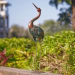 VEWOGARDEN Heron Outdoor Statues Metal Crane Garden Sculptures & Statues for Yard Lawn Patio Pool Outside Decorations, Antique Bronze