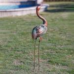 VEWOGARDEN Heron Outdoor Statues Metal Crane Garden Sculptures & Statues for Yard Lawn Patio Pool Outside Decorations, Antique Bronze