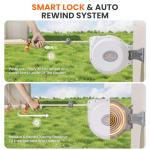 Giraffe Tools CW20 Retractable Garden Hose Reel 5/8" x 60 ft Heavy Duty Water Hose Reel, Swivel Bracket, Any Length Lock, Light Grey