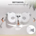 Giraffe Tools CW20 Retractable Garden Hose Reel 5/8" x 60 ft Heavy Duty Water Hose Reel, Swivel Bracket, Any Length Lock, Light Grey