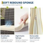 GAOMON 4-Piece Patio Furniture Set, Modern PE Rattan Conversation Set with 2 Chairs, Loveseat & Tempered Glass Coffee Table, All-Weather Outdoor Seating for Garden, Porch, Balcony, Poolside