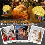 QCF Solar Snail Garden Decorations Outdoor Lights Yard Decor,Resin Fariy Statues Cracked Glass lamp Outside for Backyard Patio Lawn Porch,Unique Gifts for Women Mom Grandma