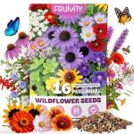 200,000+ Wildflower Seeds Bulk (4oz) – 16 Varieties Perennial & Annual Mix, Non-GMO Heirloom Seeds, Attract Bees, Butterflies & Hummingbirds, High Germination for Indoor/Outdoor Pollinator Garden