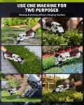 Cordless Hedge Trimmer,Cordless Grass Shear & Shrubbery Trimmer,with a 5.3-inch Lawn Mower Blade,Hedge Trimmer with 2 PCS Batteries, for Garden,Lawn.Note: It Does not Include the 9-inch Blade.
