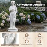 Giantex 31.5" Greek Goddess Statue with Bird, Roman Style Outdoor Garden Statue, Mythology Sculpture with Antique Finish, Weather-Resistant Magnesium Oxide Yard Decor for Patio, Lawn, Courtyard