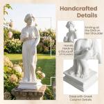 Giantex 31.5" Greek Goddess Statue with Bird, Roman Style Outdoor Garden Statue, Mythology Sculpture with Antique Finish, Weather-Resistant Magnesium Oxide Yard Decor for Patio, Lawn, Courtyard