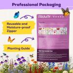 200,000+ Wildflower Seeds Bulk (4oz) – 16 Varieties Perennial & Annual Mix, Non-GMO Heirloom Seeds, Attract Bees, Butterflies & Hummingbirds, High Germination for Indoor/Outdoor Pollinator Garden